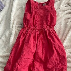 Carter's Bright Pink Sleeveless Smocked Waist Casual Dress